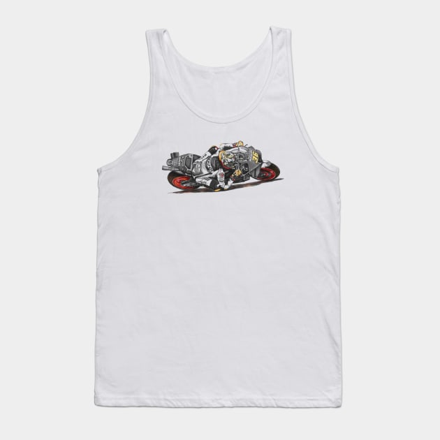 Drawing/Sketching MotoGP Team No 36 Tank Top by Roza@Artpage